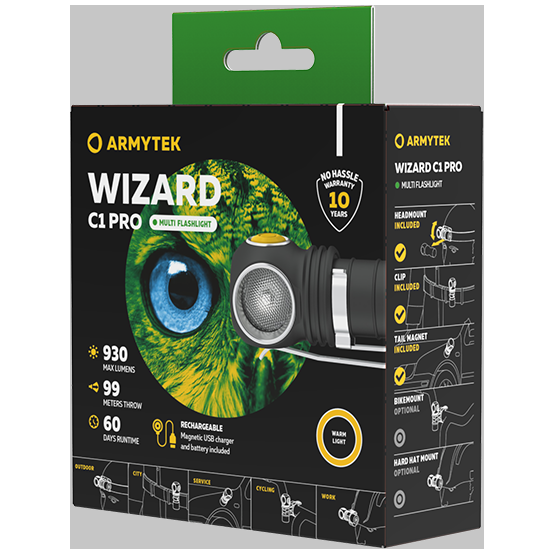 Мультифонарь Armytek Wizard C1 Pro Magnet USB (теплый свет)