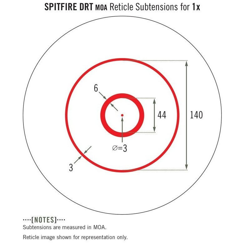 Призматический прицел Vortex Spitfire AR 1x DRT MOA (SPR-200)