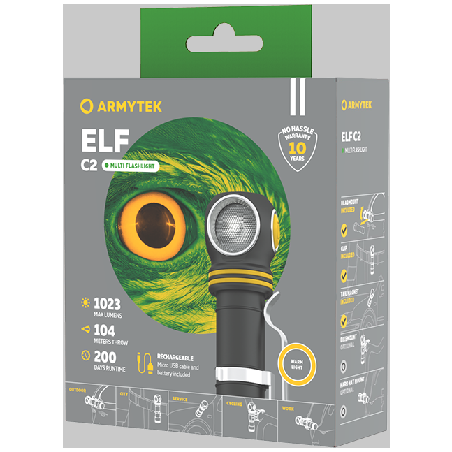 Armytek Elf C2 Micro USB (теплый свет)