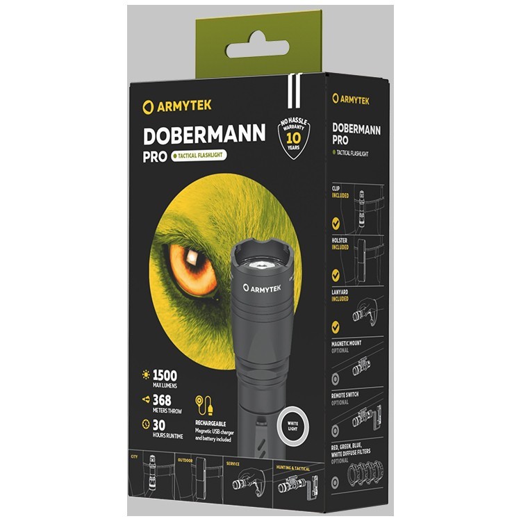 Тактический фонарь Armytek Dobermann Pro Magnet USB