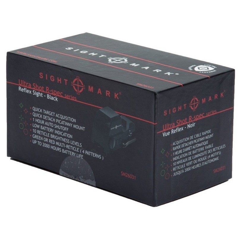 Коллиматор Sightmark Ultra Shot R-Spec, 4 марки, красная/зелёная SM26031