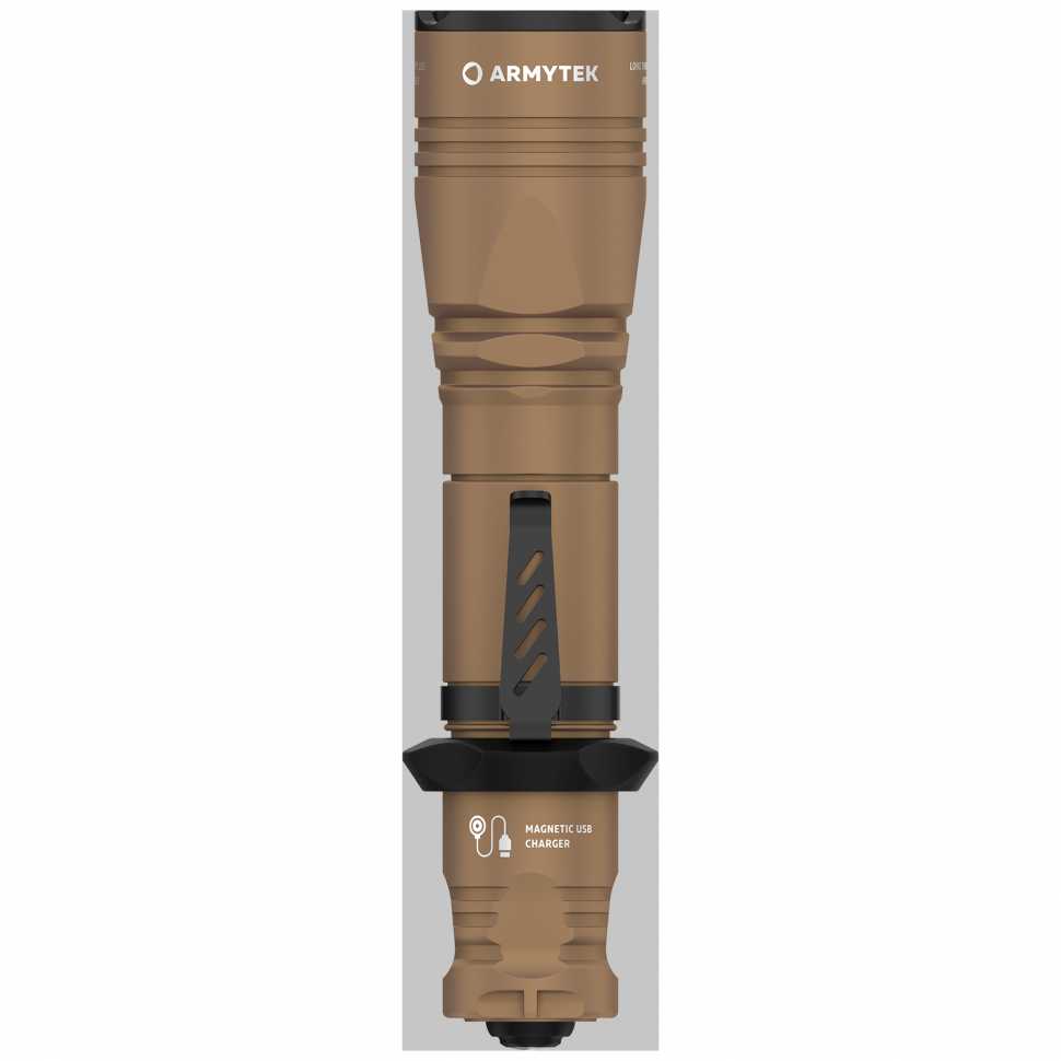 Тактический фонарь Armytek Dobermann Pro Magnet USB Sand (теплый свет)