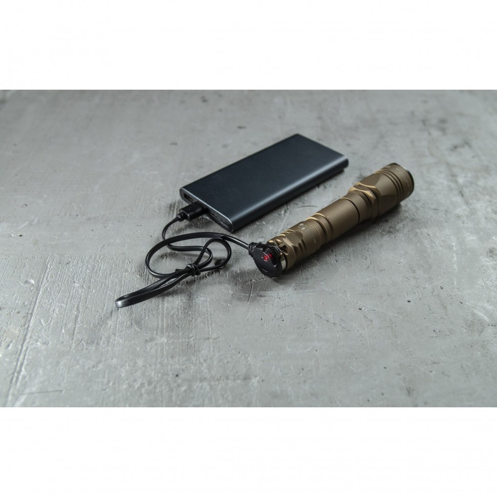 Тактический фонарь Armytek Dobermann Pro Magnet USB Sand (теплый свет)