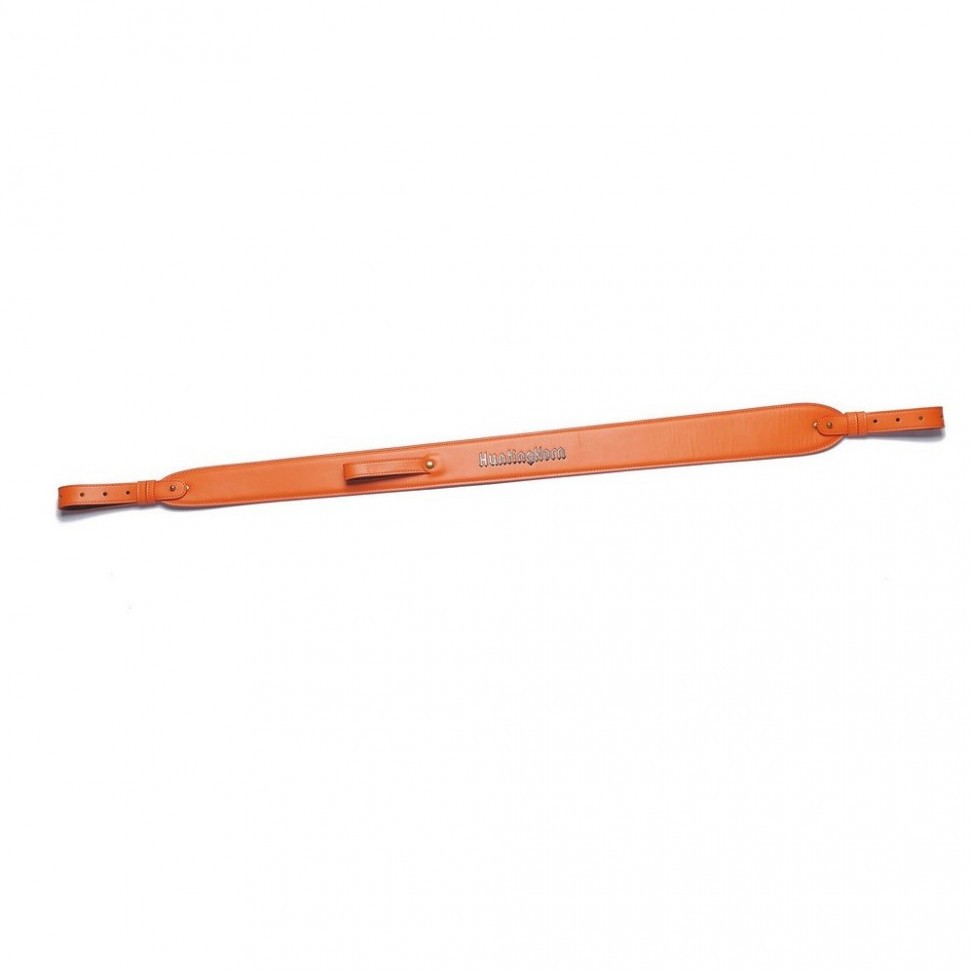 Погонный ремень HuntingHorn с петлей, широкий. Из натуральной кожи и замши (НН123601) оранжевый
